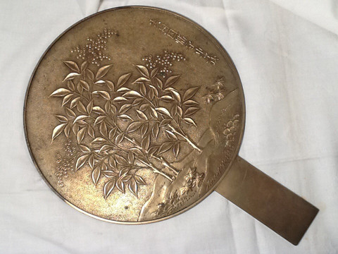 Japanese bronze mirror